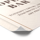 水エレガント色銅の花セージ開いたバー ポスター (角)