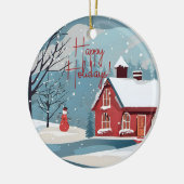 水エレガント色降雪フェスティバルジョークリスマス セラミックオーナメント (左)