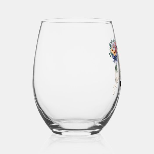 水エレガント色院生 ステムなしワイングラス (右)