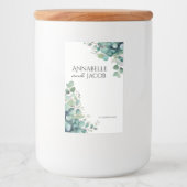 水エレガント色離れキャンドルラベル フードラベル (正面)