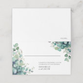 水エレガント色離れ折座席表 プレイスカード (外部開封)