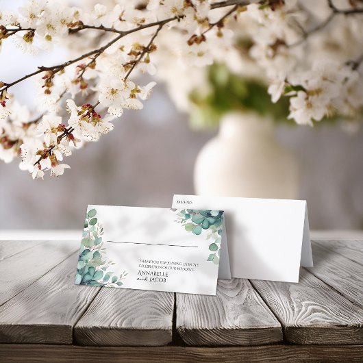 水エレガント色離れ折座席表 プレイスカード