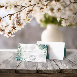 水エレガント色離れ折座席表 プレイスカード