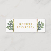 水エレガント色離れ白金ゴールドプロフェッショナル スキニー名刺 (正面)