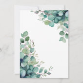 水エレガント色離れ結婚式招待状 招待状 (裏面)