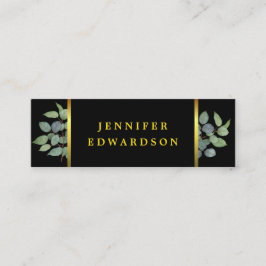 水エレガント色離れ黒金ゴールドプロフェッショナル スキニー名刺