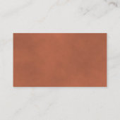水エレガント色離れTerracotta & Rust Orange 名刺 (裏面)