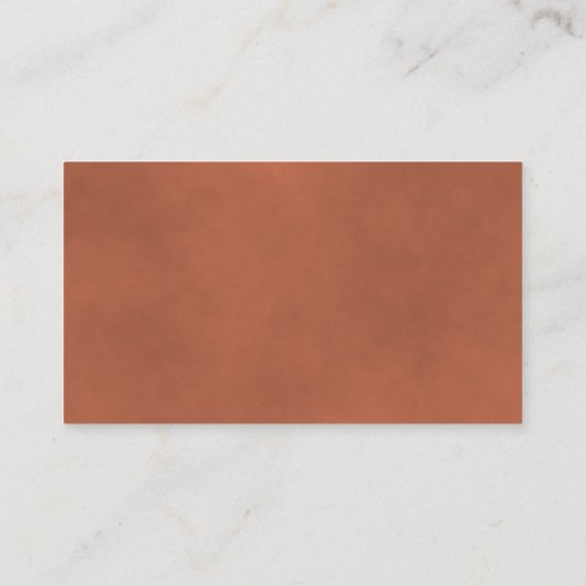 水エレガント色離れTerracotta & Rust Orange 名刺 (裏面)