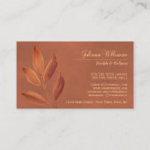 水エレガント色離れTerracotta & Rust Orange 名刺 (正面)