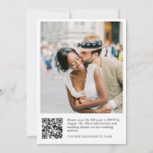 水エレガント色青紫陽花結婚のQRコード 招待状 (裏面)