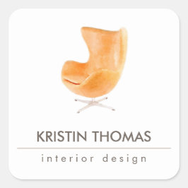 水エレガント色革椅子インテリア設計者 スクエアシール