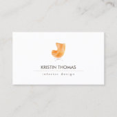 水エレガント色革椅子インテリア設計者 名刺 (正面)