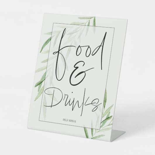 水エレガント色飲食品イベント標識 台座サイン (正面)