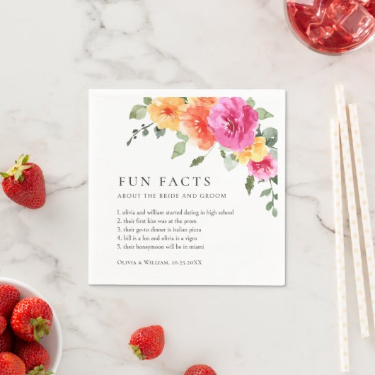 水エレガント色鮮やかな花のフローラ結婚ズ スタンダードカクテルナプキン (インサイチュ)