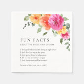 水エレガント色鮮やかな花のフローラ結婚ズ スタンダードカクテルナプキン (正面)