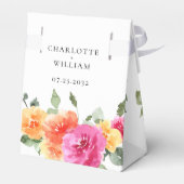 水エレガント色鮮やかな花のフローラ結婚ズ フェイバーボックス (裏面サイド)