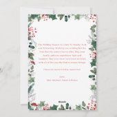 水エレガント色2フォトホリデーカード シーズンカード (裏面)