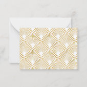 水エレガント色3D白金ゴールド花ベビーショー ノートカード (裏面)