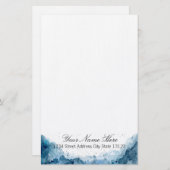 水エレガント色 便箋 (正面/裏面)