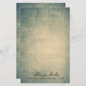 水エレガント色 便箋 (正面/裏面)