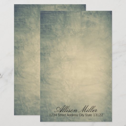 水エレガント色 便箋 (正面/裏面)