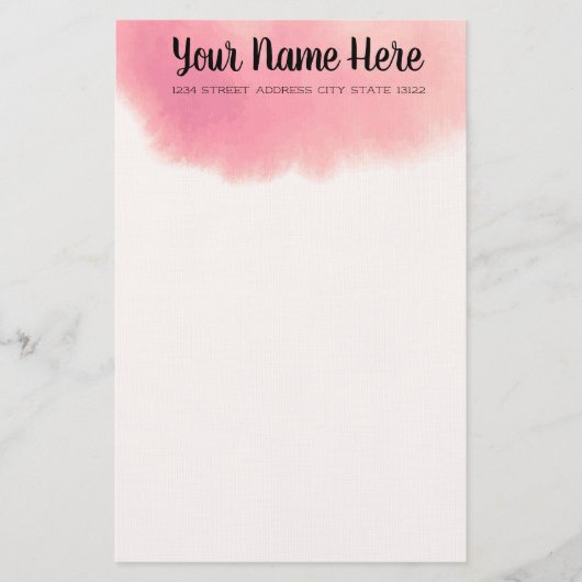 水エレガント色 便箋 (正面)