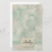 水エレガント色 便箋 (正面/裏面)