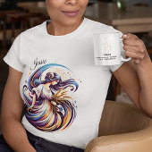 水エレガント色《星座》乙女座〔占星術の〕十二宮図カスタム Tシャツ