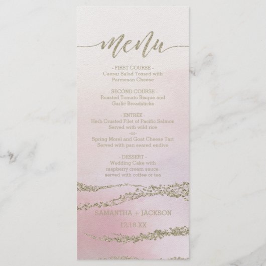 水エレガント色(赤面のメ結婚ニュー) メニュー (正面)