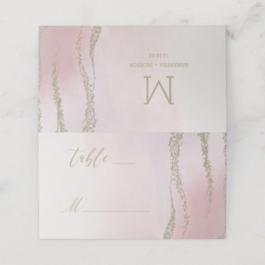 水エレガント色(赤面表番号) プレイスカード (外部開封)