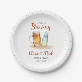 水エレガント色Aベビーは赤ちゃんシャワーを醸造している ペーパープレート