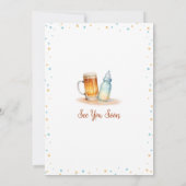 水エレガント色Aベビーは赤ちゃんシャワーを醸造している 招待状 (裏面)