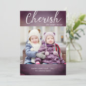 水エレガント色Cherish新年の写真 シーズンカード (スタンド正面)