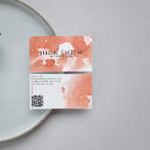 水エレガント色QRコードテラコッタ抽象芸術 名刺