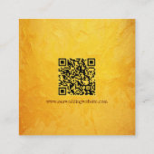 水エレガント色Red Poinsettia QRコード結婚s エンクロージャーカード (裏面)