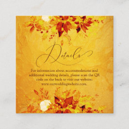 水エレガント色Red Poinsettia QRコード結婚s エンクロージャーカード