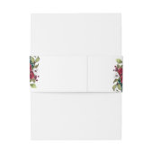 水エレガント色Red Pointesttia結婚's 招待状ベリーバンド (裏面例)