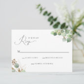 水エレガント色RSVPエンクロージャカード 招待状 (スタンド正面)