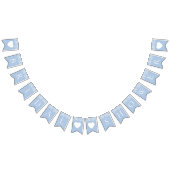 水エレガント色Something Blueブライダルシャワー バンティングフラッグ (全)