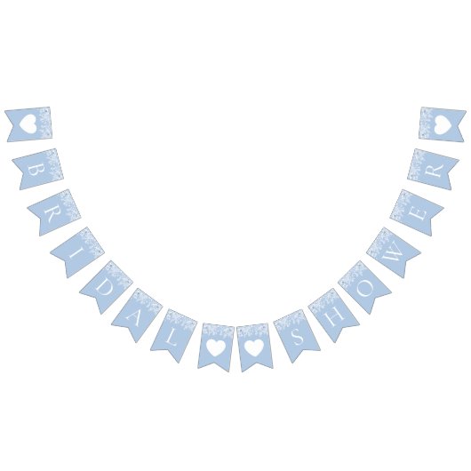 水エレガント色Something Blueブライダルシャワー バンティングフラッグ (全)
