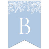 水エレガント色Something Blueブライダルシャワー バンティングフラッグ (第2の旗)