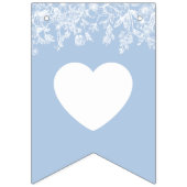 水エレガント色Something Blueブライダルシャワー バンティングフラッグ (第1の旗)