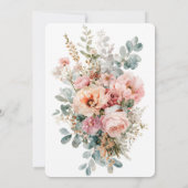 水エレガント色Sweet sixteen誕生日 招待状 (裏面)