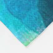 水オオカミの精神の水彩画の芸術のフリースブランケット フリースブランケット (角)