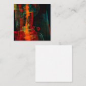 水オレンジレッドブルーモダン抽象芸術アートパターン エンクロージャーカード (正面/裏面)