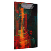 水オレンジレッドブルーモダン抽象芸術アートパターン クリップボード (右)