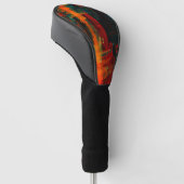 水オレンジレッドブルーモダン抽象芸術アートパターン ゴルフヘッドカバー (アングル)