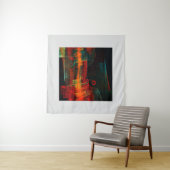 水オレンジレッドブルーモダン抽象芸術アートパターン タペストリー (インサイチュ)