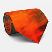 水オレンジレッドブルーモダン抽象芸術アートパターン ネクタイ (ロール)