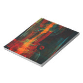 水オレンジレッドブルーモダン抽象芸術アートパターン ノートパッド (回転)